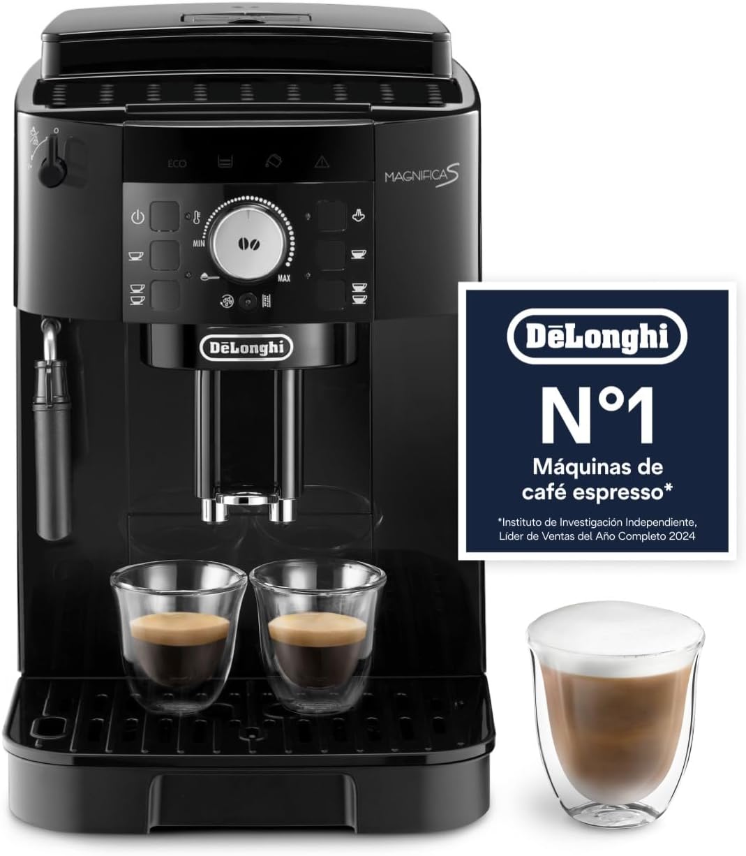 Cafetera automática de De'Longhi, Magnifica S - Cafetera Superautomática 2 Bebidas Negro