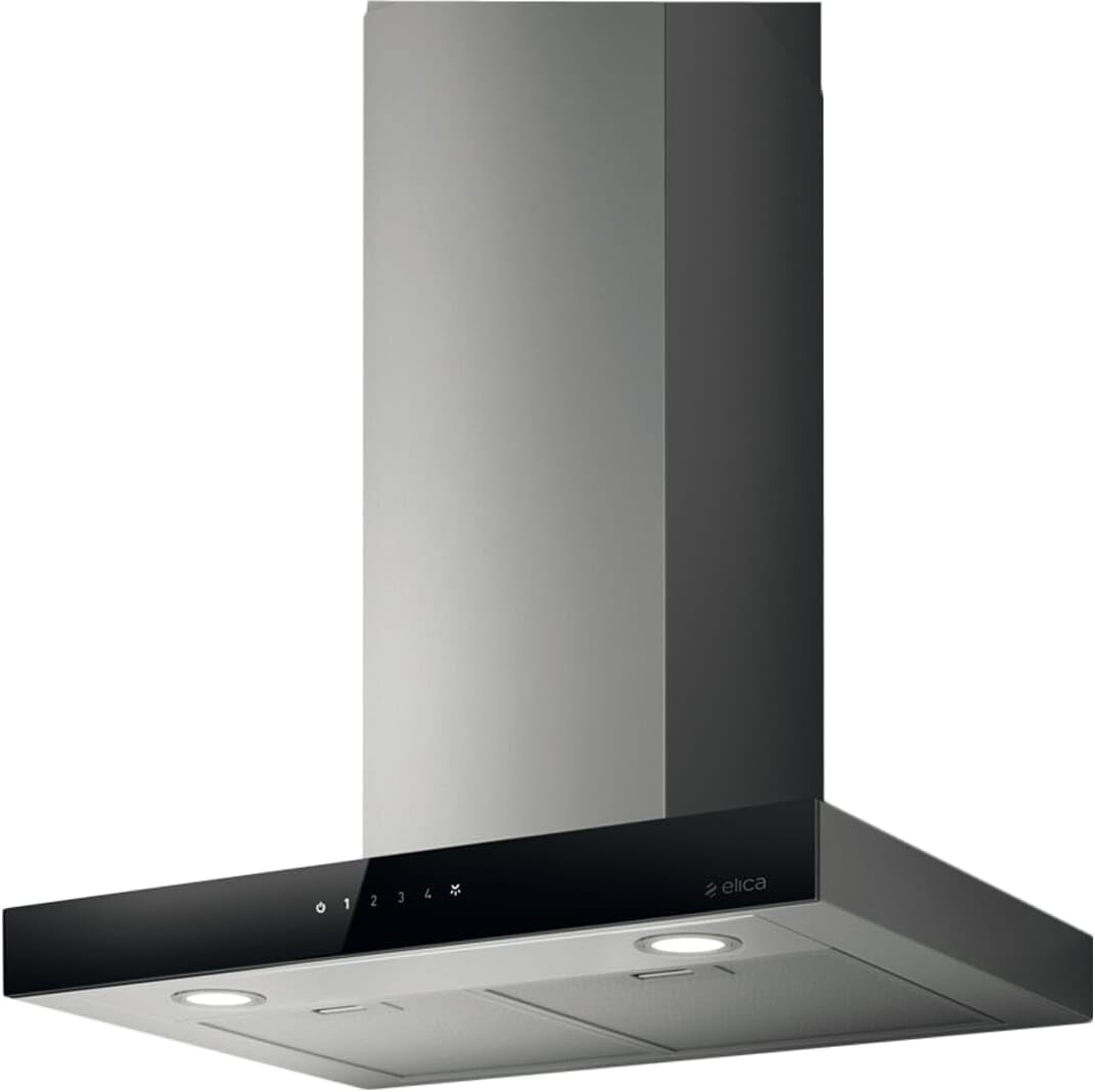 Elica Campana extractora, PRF0104625 De pared Negro, Acero inoxidable 581m³/h C - Campana (581 m³/h, Canalizado, B, E, 69 dB)