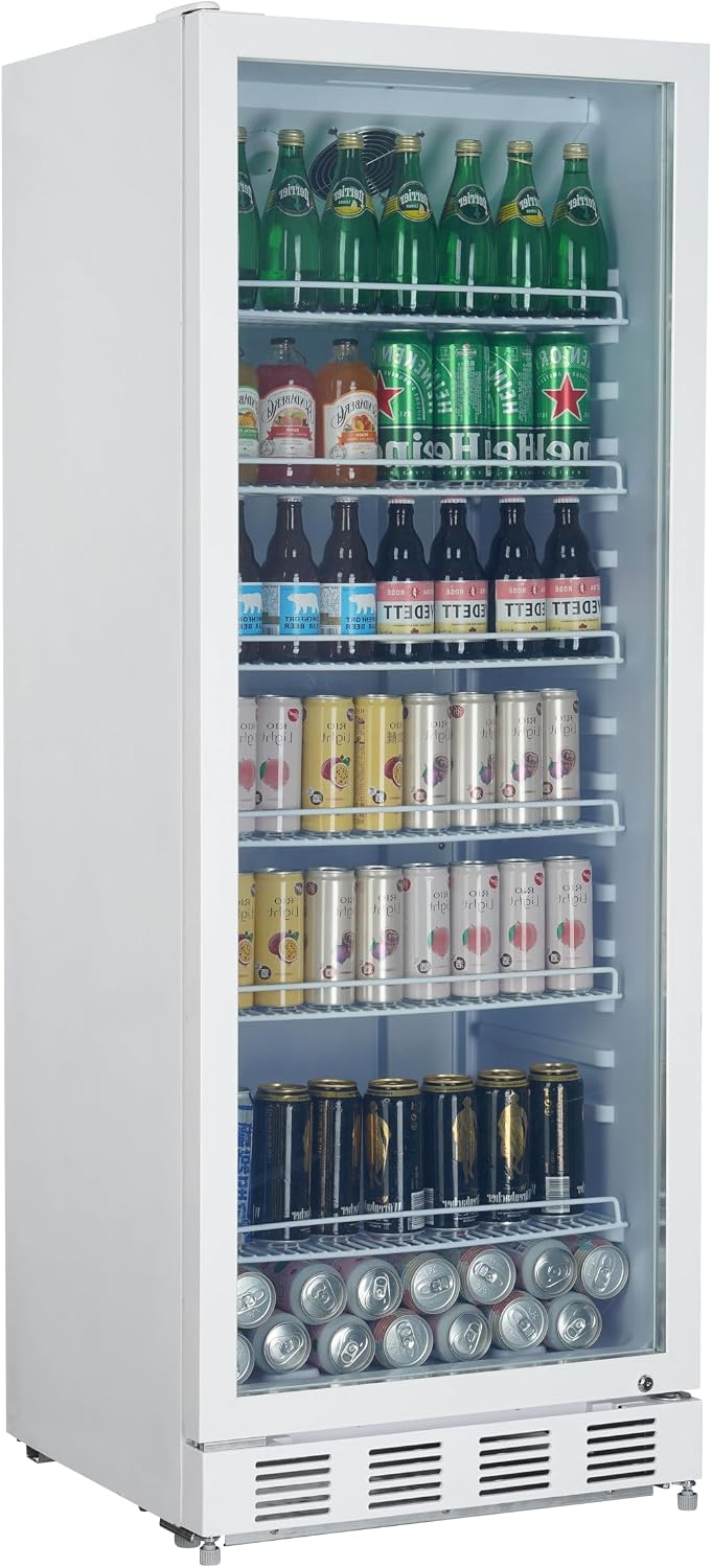 METRO Professional Frigoríficos para bebida, Frigorífico para Bebidas GSC4280, Nevera Vertical con Puerta de Cristal, 59, 5 x 54, 5 x 159 cm
