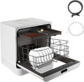 Lavavajillas compacto DHQCQL, Lavavajillas de mesa, máquina de lavar platos de 800W con pantalla LED, lavavajillas de sobremesa con 4 programas de