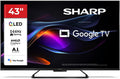 Televisor TV de 43', QLED 4K Ultra HD 144 Hz, Google TV, Modelo 43HR7365E, Sharp