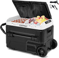 COSTWAY Nevera portátil, Refrigerador de Coche de 12V, Congelador Frigorífico Portátil de Compresor de 40L (-20℃~20℃), Nevera Eléctrica para Vehículos