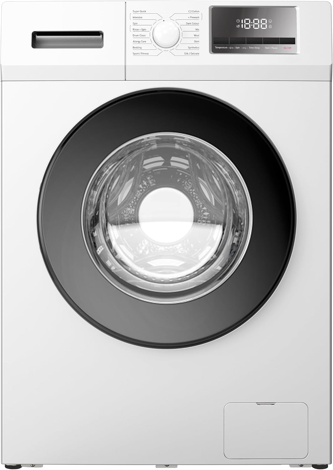 Lavadora PKM, WA7-ES1416DAI 7kg Frontlader Waschmaschine, 60 cm breit, 1400 U/Min, Kindersicherung, Energiesparfunktion, weiß
