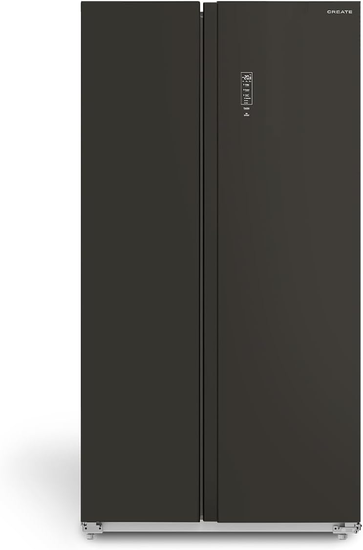 CREATE Frigorífico combi, / FRIDGE STUDIO SIDE BY SIDE 550 / Frigorífico estilo Side by side 550L negro / 91.2 x 70.4 x 177.7 cm/No frost. modo
