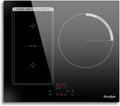 Cooksir Placa de cocina, Placa Inducción 3 fuegos, Placa Inducción con Zona Flexible, 6800W