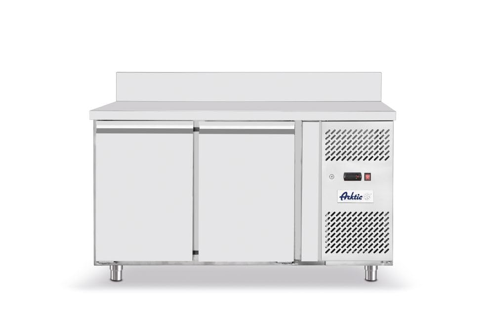 HENDI Estantes de refrigeración, Mesa de congelación Arktic de 2 puertas con 2 estantes ajustables para GN 1/1, -22/-18°C, 280 L, descongelación