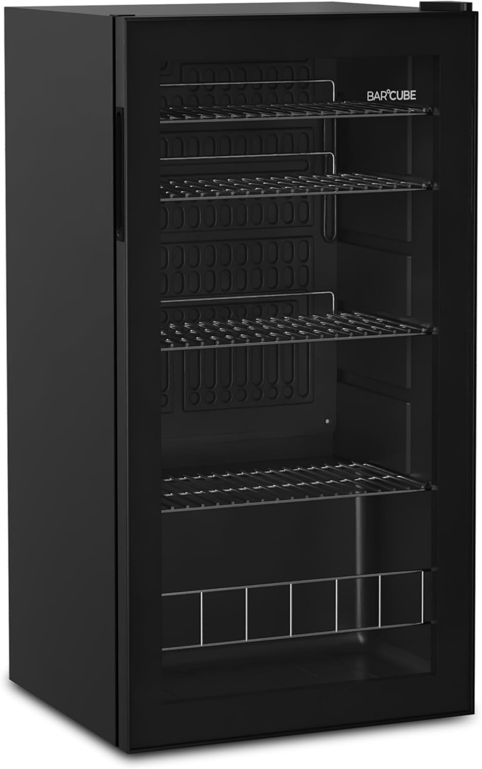 Mini frigorífico Frigorífico para bebidas BAR 90L, frigorífico con puerta de cristal, con 4 estantes, °CUBES