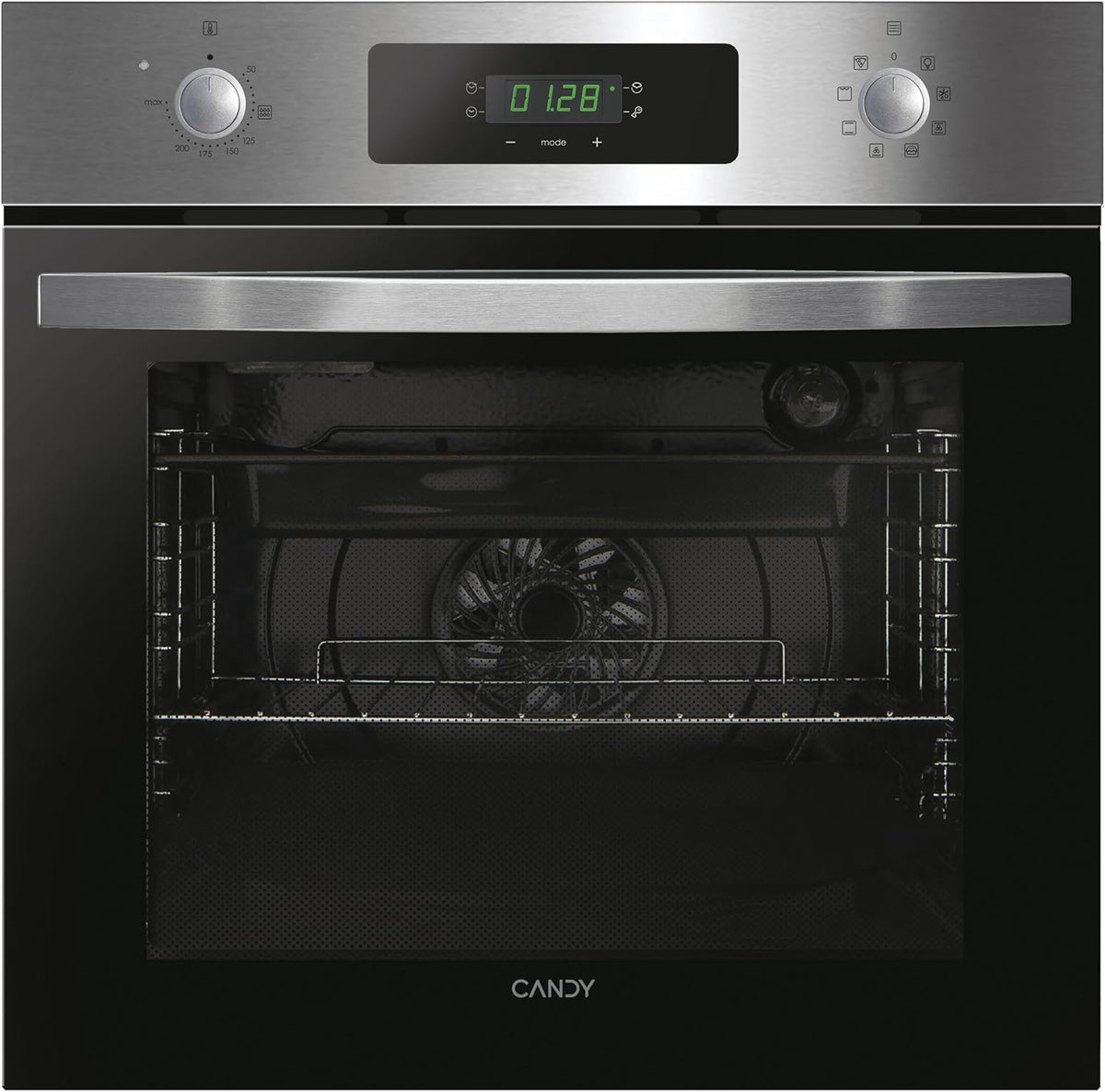 Horno empotrable CANDY, FIDCP X625 L, Horno Multifunción, 70L, Bandeja y Rejilla, Limpieza Aquactiva, Convección + Ventilador radial, 8 Funciones