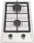 Placa de cocina Cocina de gas de 3 kW + 1, 75 kW con 2 quemadores, hornillo de gas portátil de gas licuado/gas natural con reductor de presión