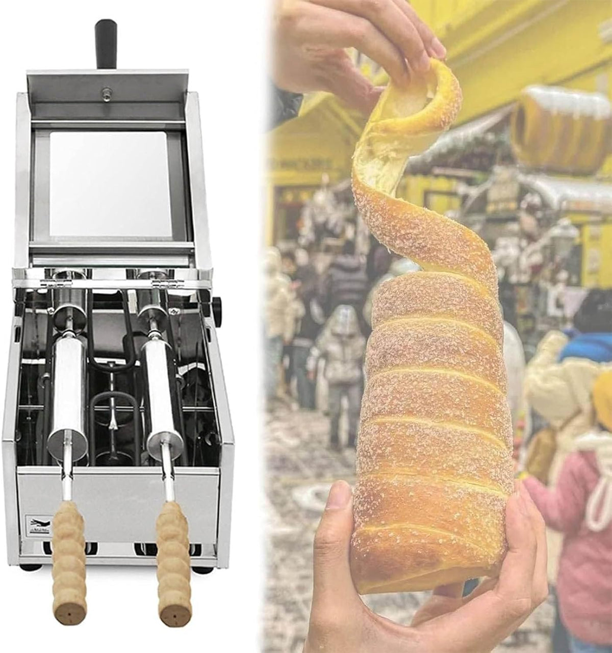 Máquinas para hacer tarta de LJLYYDS, Máquina para Hacer Pasteles de Chimenea, Horno De Torta De Chimenea EléCtrico Comercial, Potencia de 1500W