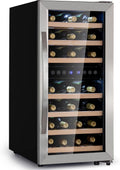 Frigoríficos para bebida de KLARSTEIN, Vinoteca de Pie, Nevera para Vinos de Dos Zonas Refrigeración, Nevera para Cervezas Pequeña de