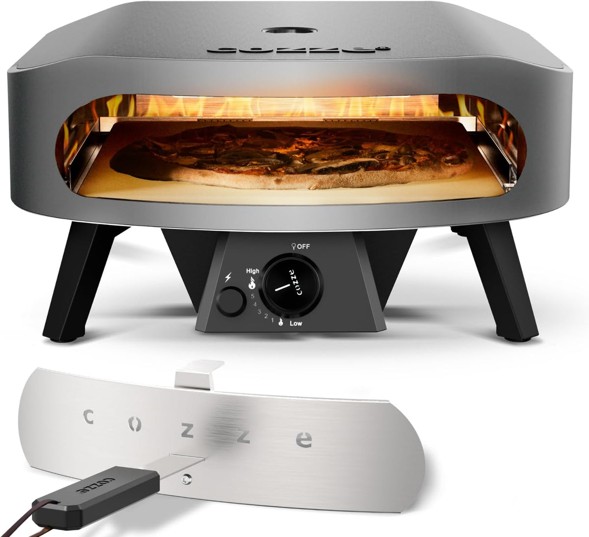 cozze Hornos individuales para pizza, ® Horno para pizza de gas 17' CLASSIC, 30 mbar, gran capacidad, potente y rápido, con piedra de cordierita