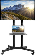 VIVO Soportes de pared y techo para TV, STAND-TV03E - Carrito de TV móvil para Pantallas de 32 a 83 Pulgadas de hasta 50 kg, LCD LED OLED 4K, Paneles