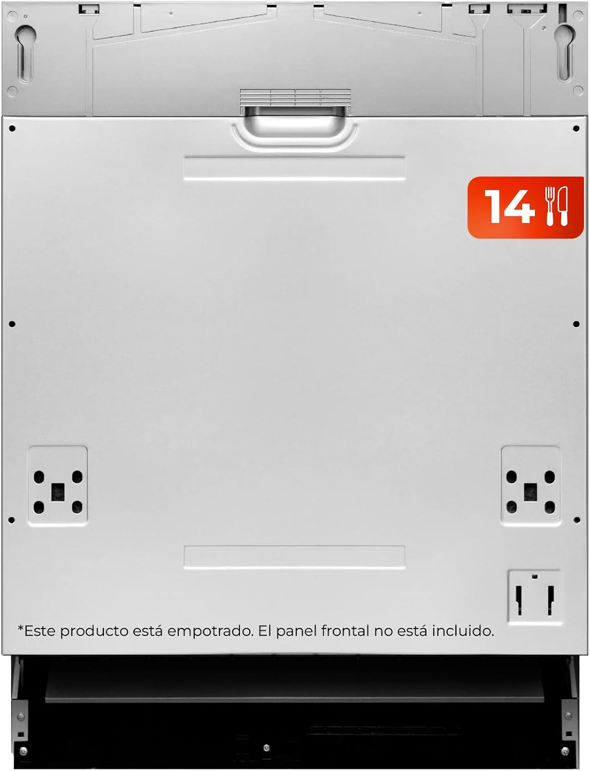 Lavavajillas integrable Di.2, Ancho 60 cm, Capaciadad para 14 Cubiertos, Programa Rápido de 30 Minutos, 8 Programas, Bandeja superior Ajustable