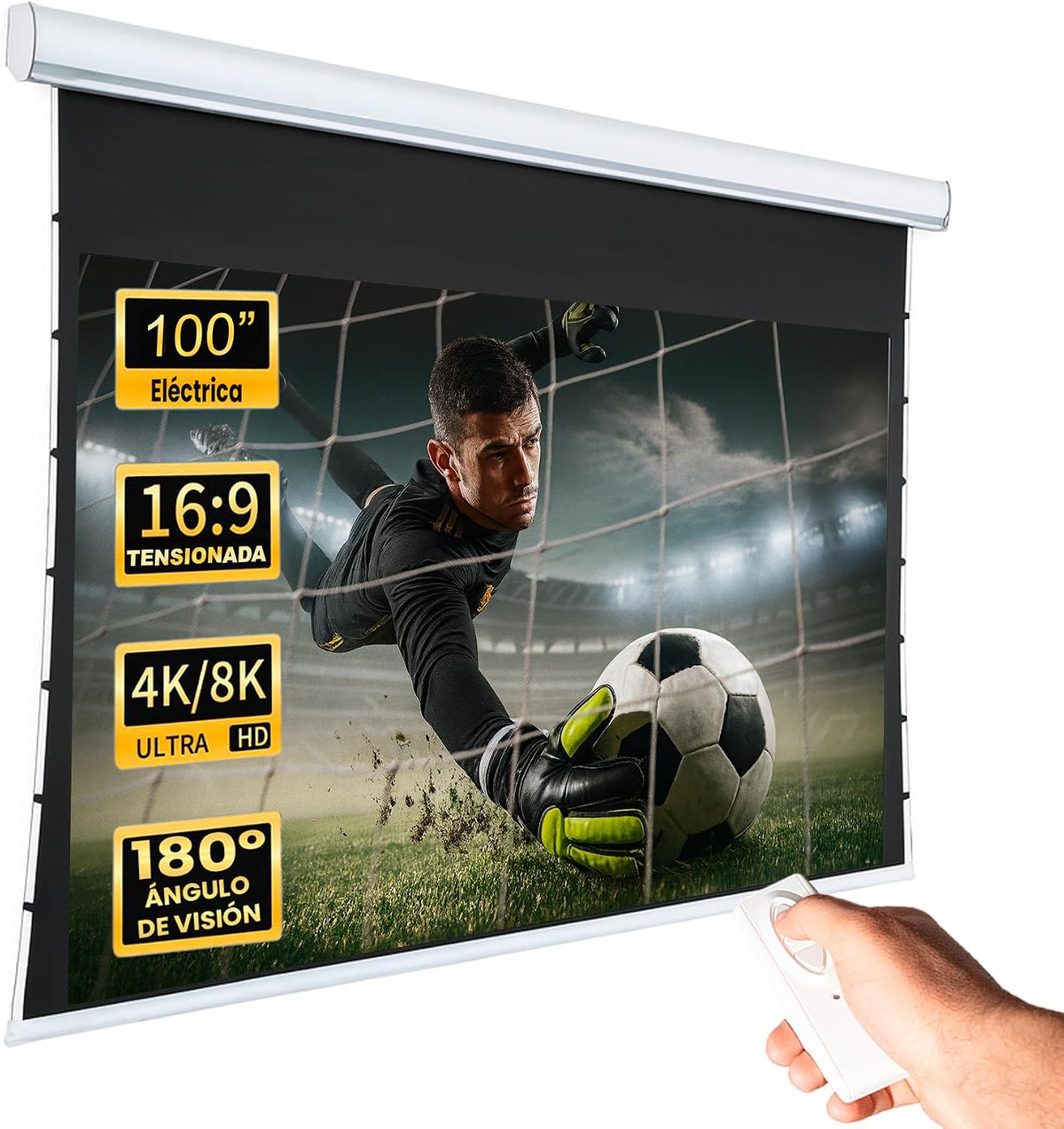 Pantalla para proyector Pantalla de proyeccion eléctrica tensionada 100' 16:9, Lux-screen