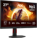 U27G4R de AOC, monitor, Gaming Monitor 27 Pulgadas, Dual Mode Panel Fast IPS, 1ms GtG, HDR400, Adaptive Sync, G-Sync Comp., Altura Ajustable