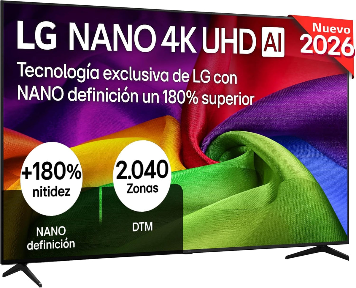LG 75NU800B6LA Smart TV, Smart TV Nano UHD AI 75' 4K Sin Reflejos 94%, 2026