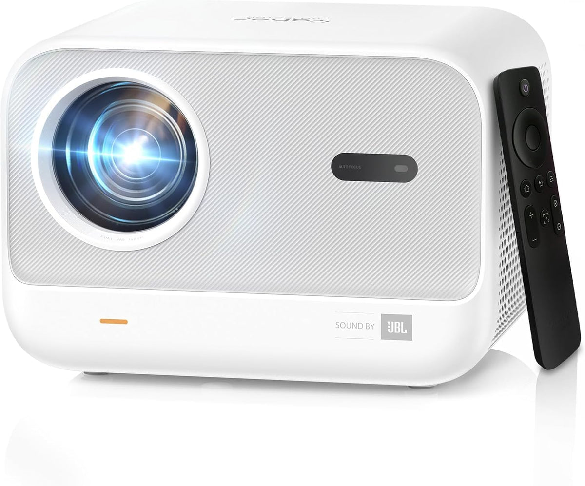 1080P de Yaber PROJECTOR, proyector, YABER Proyector Portátil 4K Full HD Nativo con Sonido JBL & Enfoque Automático 1s, WiFi 6 Bluetooth, para Cine en
