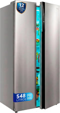 Midea Frigorífico combi, Frigorifico Americano No Frost, 548L, 176 x 89, 7 cm, Motor inverter