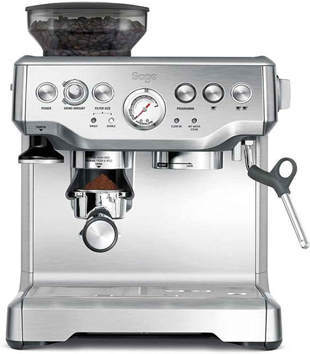 Cafeteras para espresso de Sage, Barista Express, Cafetera con Molinillo, Acero Inoxidable Cepillado