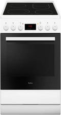 Cocina independiente Amica, SHC 903 001 W EEK: A Standherd mit Glaskeramik-Kochfeld, 50 cm breit, 65 L, Umluft, CoolDoor, SteamClean, weiß