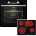 Hornos y placas de cocina de Gorenje, 738885 OptiBake Black Steam Set / 77L / Hot Air / AquaClean / GentleClose & Open / AirFry / Pizza Mode 300°C /