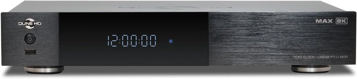 Dune Clientes de streaming, HD MAX 8K, Full-Sized Reproductor Multimedia, Android Box, D Vision, Atmo, HDD Rack, Linear PSU, TCXO, Hi-Fi I2S-E Output