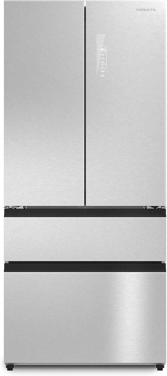 CREATE Frigorífico combi, / FRIDGE STUDIO FRENCH DOOR PRO 509 / Frigorífico estilo French door 509L acero inoxidable / 83.3 x 63.5 x 191.2 cm/No