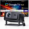 TOPTRO 1080P Proyector, 4K [Google TV 14.0 y Dolby Audio] Proyector portátil FHD, Enfoque automático y corrección Trapezoidal, WiFi 6 BT 5.4