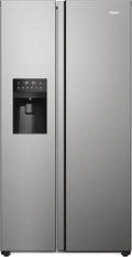 Haier HSR5918DIMP Frigorífico, SBS 90 Series 5 Frigorífico Side by Side, con Dispensador de Agua y Hielo, Apertura puertas 90º, Motor Inverter, Total