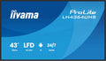 iiyama Monitor, Prolite LH4364UHS-B1AG - Pantalla de señalización digital VA LED 4K UHD HDMI USB-C USB 2.0 RS-232c RJ45 Android 14 OS iiSignage² WiFi