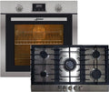 Horno empotrable Kaiser, EH 6323 + KG 9356 Stainless Steel Built-In Electric Oven 79L Self-Cleaning 10 Funcciones + Instalación Gas Hob 90 cm
