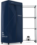 Newlux Secadora con bomba de calor, Secadora de Ropa Eléctrica Portátil Secadry Azul con Luz UV para Desinfectar. Capacidad 15Kg, Temp. 180min, 4